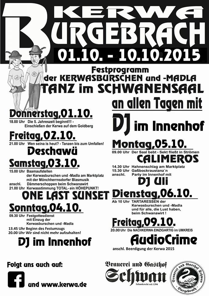 Flyer Burgebracher Kerwa 2015